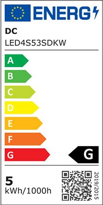 LED-Reflektorlampe GU5,3 MR16 5W 6500K 280lm G ws dimmbar 30° UC Ø50x45mm 12V