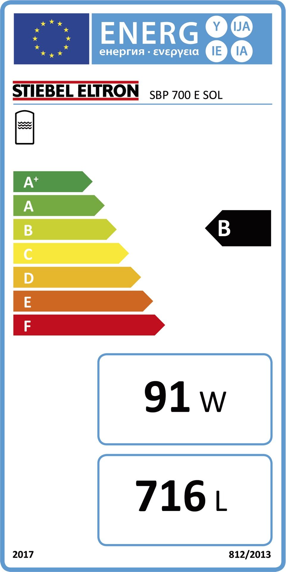 Speicherfass 703l H1890mm 3bar Außengewinde/2 Zoll