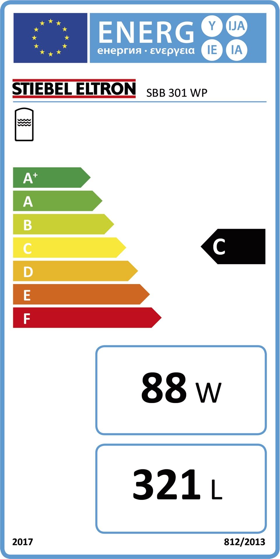 Solar-Warmwasserspeicher 301l H1710mm Ø700mm