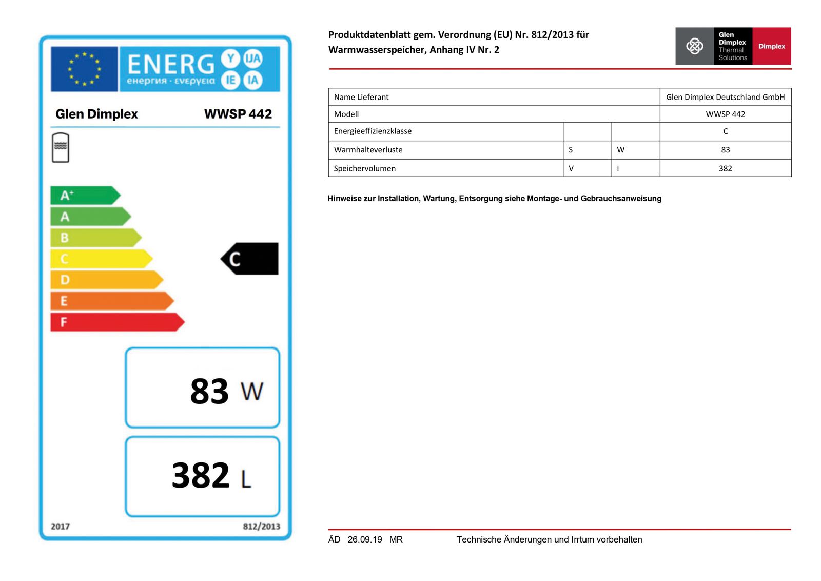 Warmwasserspeicher elt 400l C