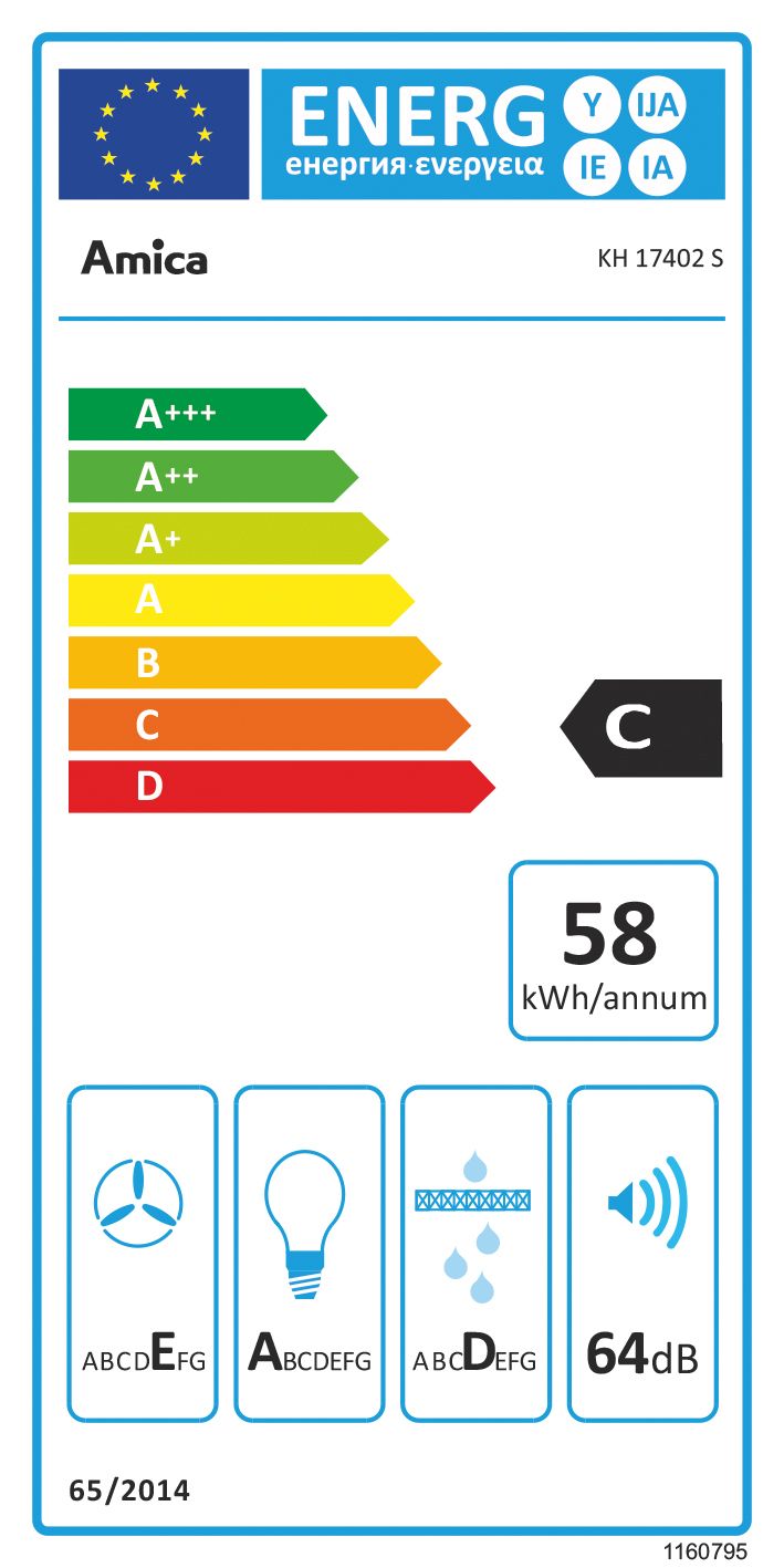 Wandesse 600mm sw C 68dB 386cbm/h Ø150mm LED 3st Abl/Uml