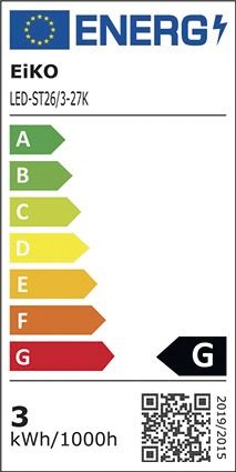 LED-Lampe E14 3W 2700K 110lm G kl 360° ws AC Ø26x58mm 230V