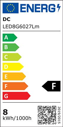 LED-Lampe E27 A60 8W 3000K 800lm F ws UC mattiert 200° Ø60x108mm 85-265V