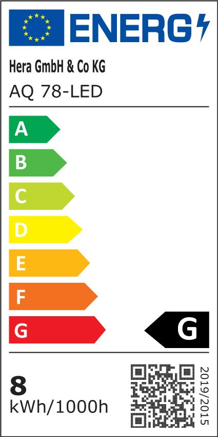 LED-Einbaustrahler 7,5W 3000K 450lm Konv ws mt 1LED Alu IP20 Ø/EB78mm 90x90x14mm