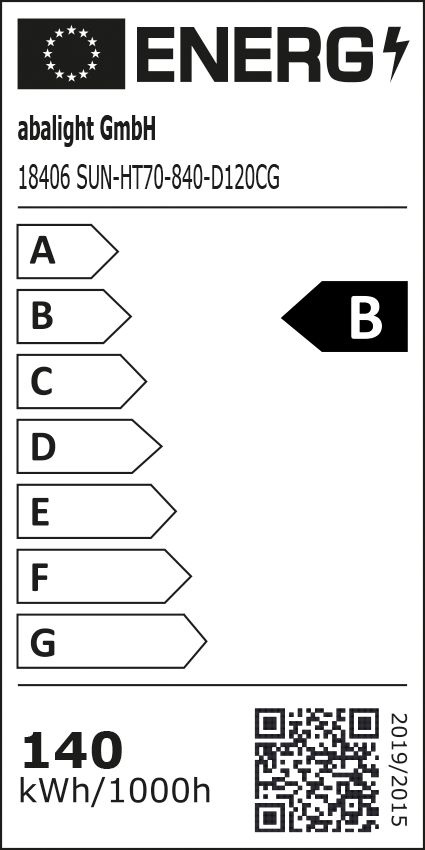 LED-Hallenleuchte 140W SUN-HT60 4000K 24500lm 1LED sym Konv Dimmung DALI IP67