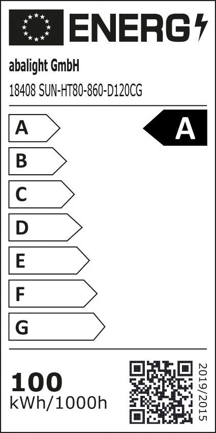 LED-Hallenleuchte 100W SUN-HT80 6000K 18100lm 1LED sym Konv Dimmung DALI IP67