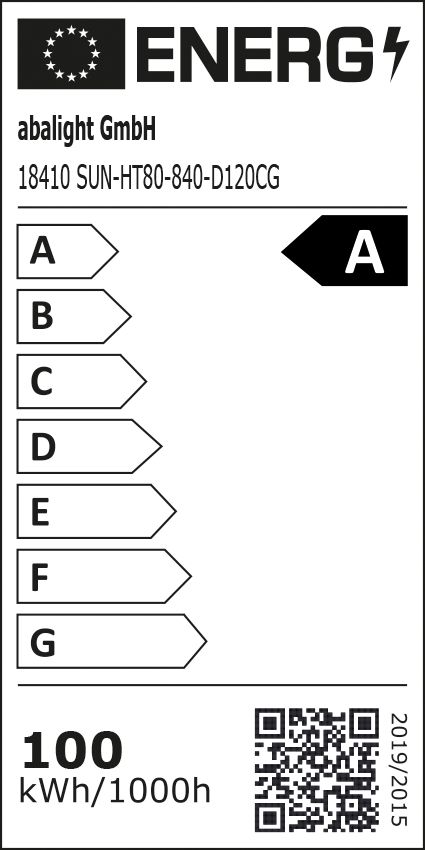 LED-Hallenleuchte 100W SUN-HT80 4000K 18100lm 1LED sym Konv Dimmung DALI IP67