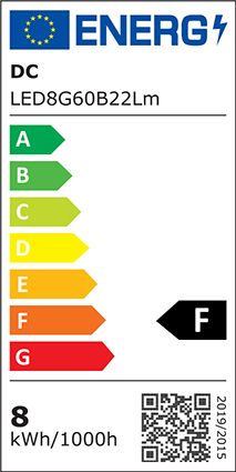 LED-Lampe B22 8W 3000K 810lm F opal ws 200° AC Ø60x108mm 85-269V