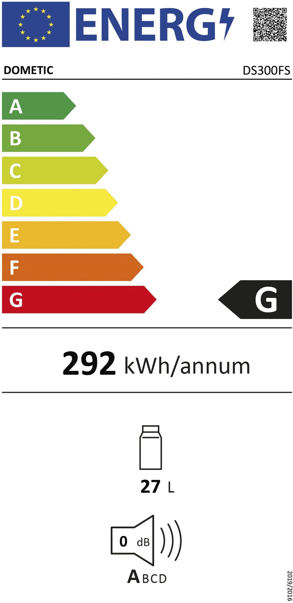 Kompaktkühlschrank GW G 27l ws 292kwh B422mm H580mm