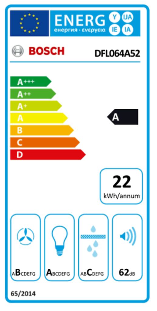 Dunstabzugshaube Flschirm 600mm si A LED 62dB 405cbm/h Ø120-150mm 4st Abl/Uml