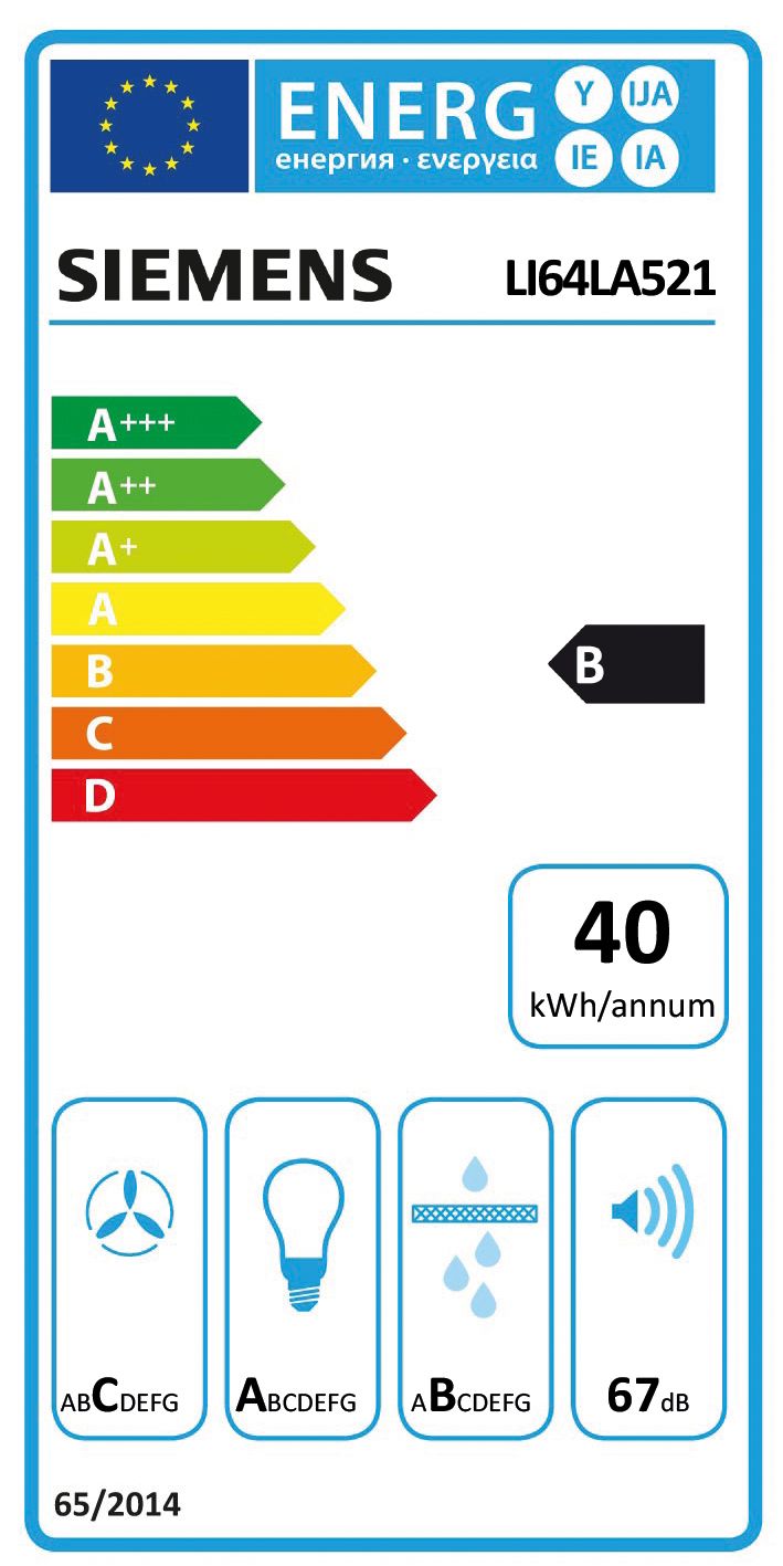 Dunstabzugshaube Flschirm 600mm si B LED 67dB 389cbm/h Ø120-150mm 3st Abl/Uml