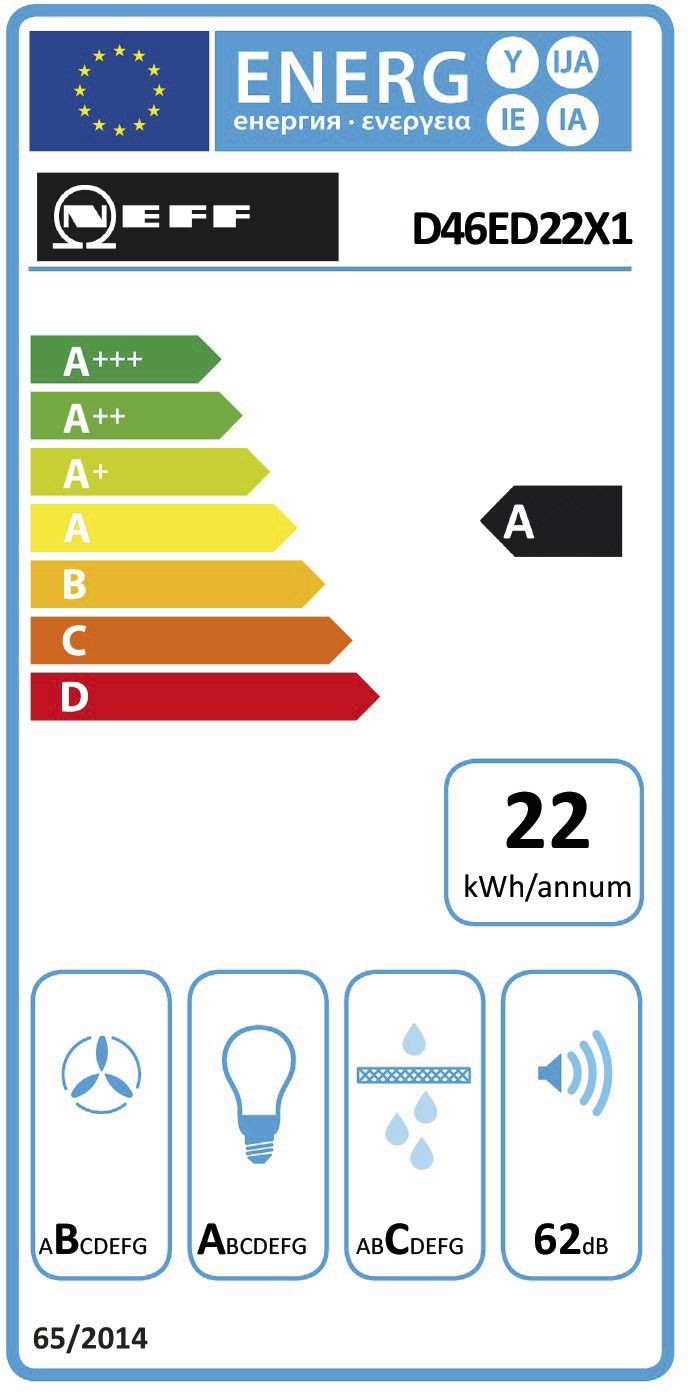 Dunstabzugshaube Flschirm 598mm si A LED 62dB 270cbm/h Ø120-150mm 3st Abl/Uml