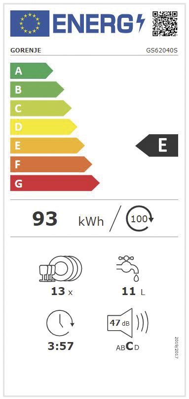 Geschirrspüler Stand gr B600mm 5prog 47dB BestKorb 845mm/m.Pl 13Gedecke