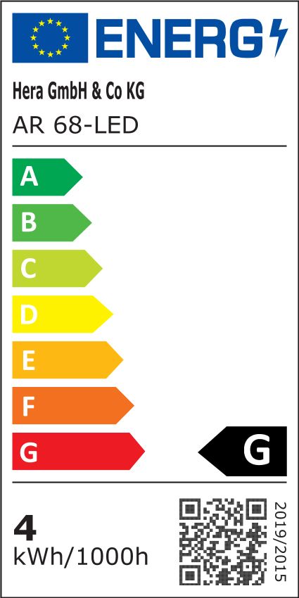 LED-Einbaustrahler 4W 3000K 300lm Konv sw 1LED Alu IP20 gebürstet RF:matt