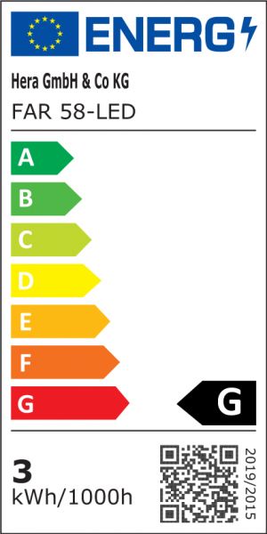 LED-Einbaustrahler 3W 3000K 225lm Konv edst mt 1LED Alu IP20 Ø/EB58mm