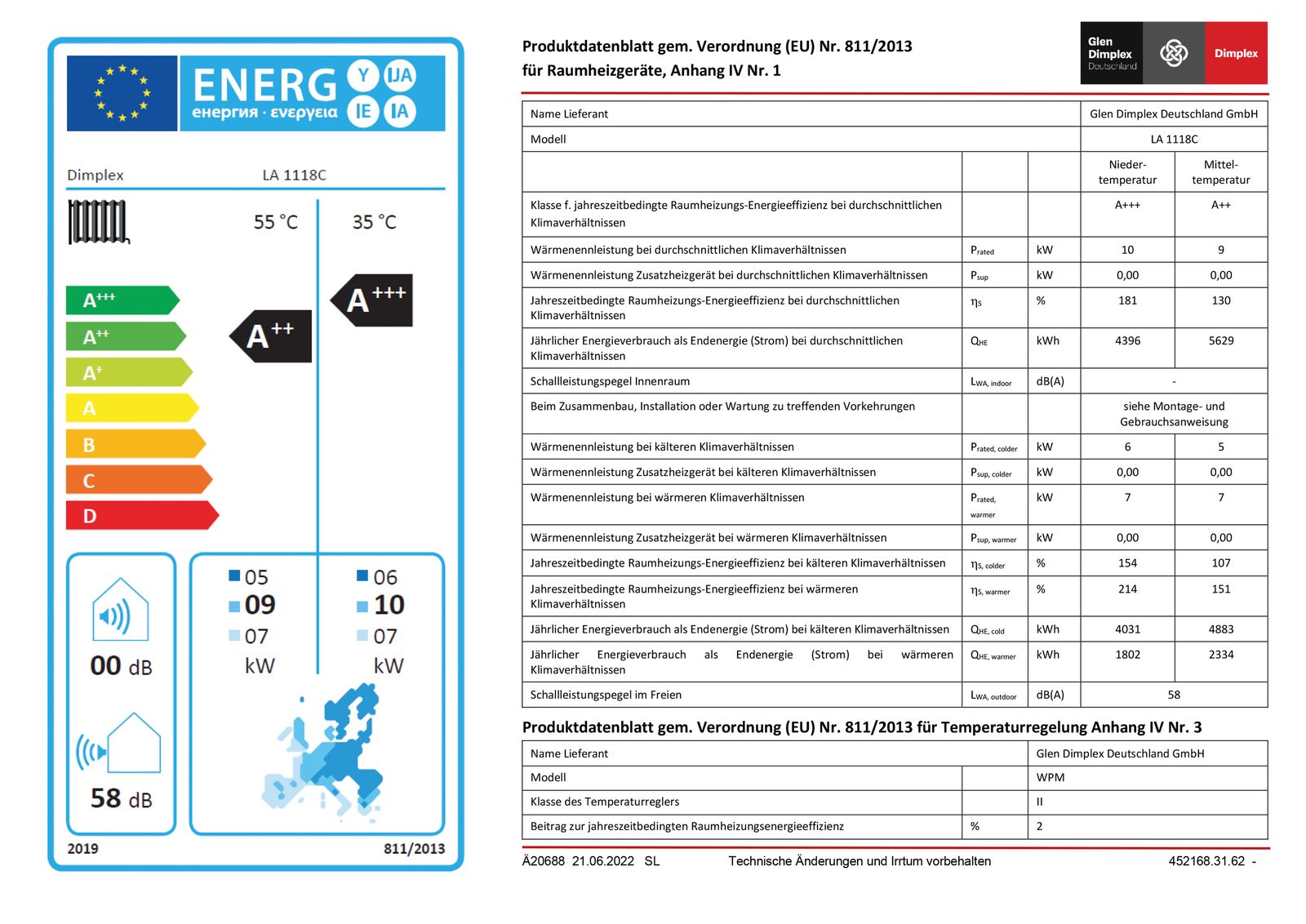 Wärmepumpe L/W Außenaufstellung 18kW Heizen, Reversible Heizen u.Kühlen