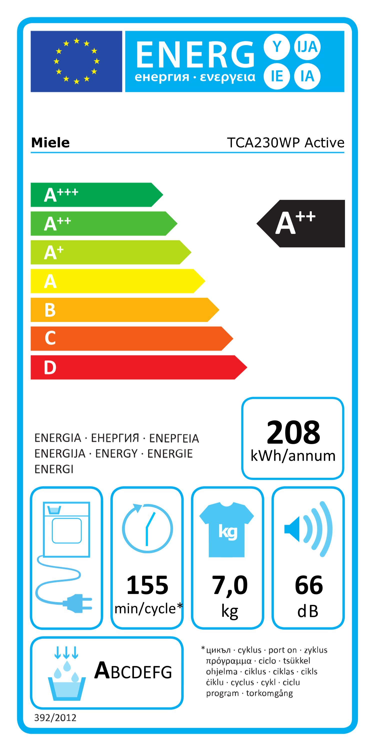 Wärmepumpentrockner A++ 7kg lows 66dB li vorgeg.Zeitvorw Restzeit m.Innenbel