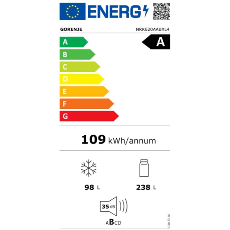 Kühl-/Gefrierkombi Stand A sw 238/98l 109kwh 2017x595x579mm NoFrost 0°-Zone