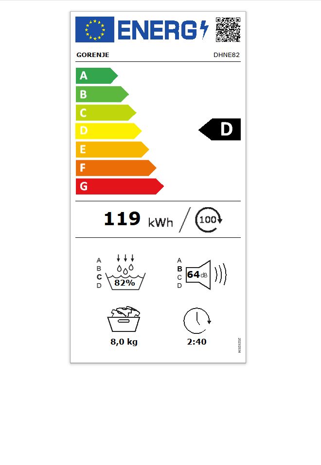 Wärmepumpentrockner D C 8kg ws 64dB re stufenl Restzeit