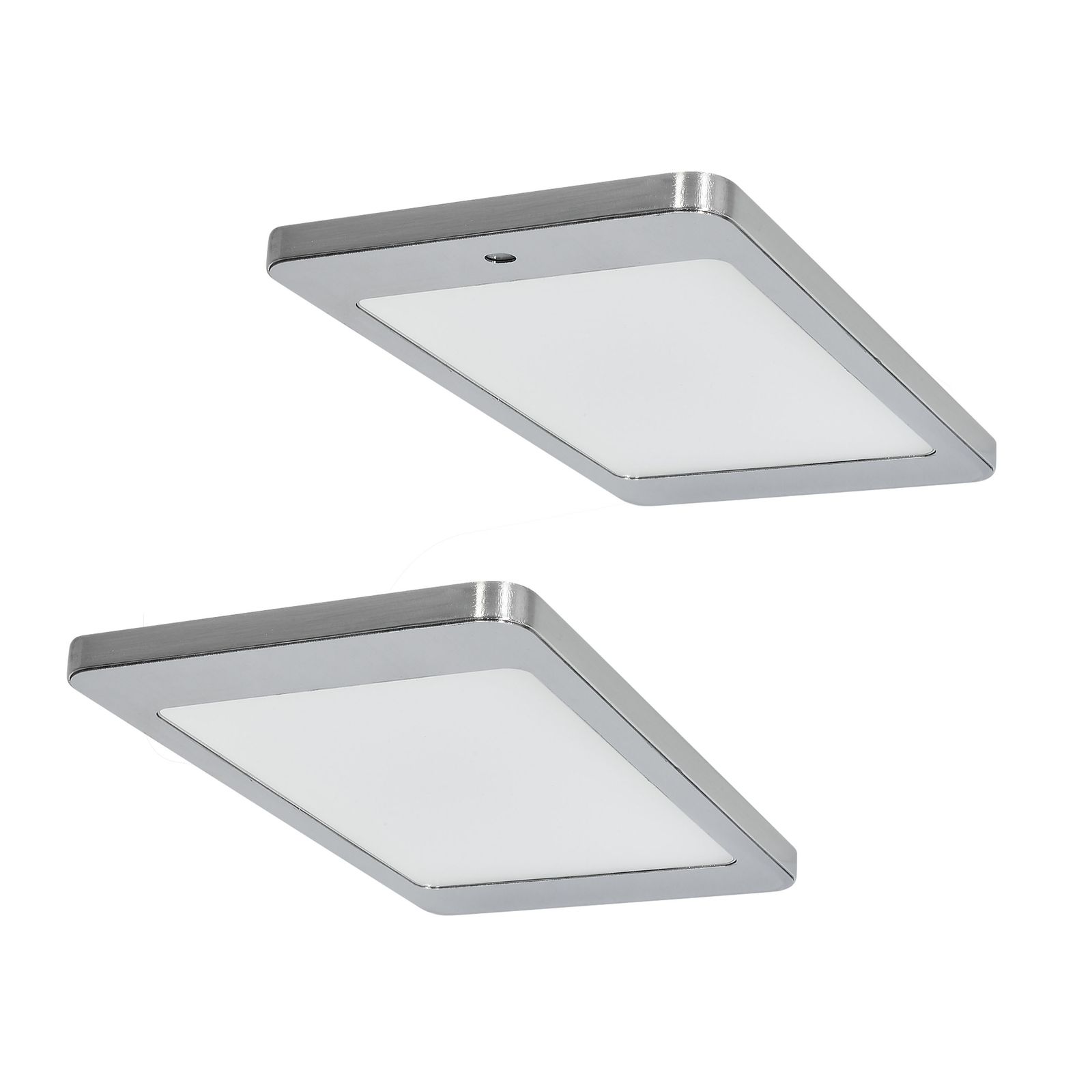 2er-Set LED Leuchte KYRA 2x4,8W, Edelstahl-Optik, 3500K warmweiß