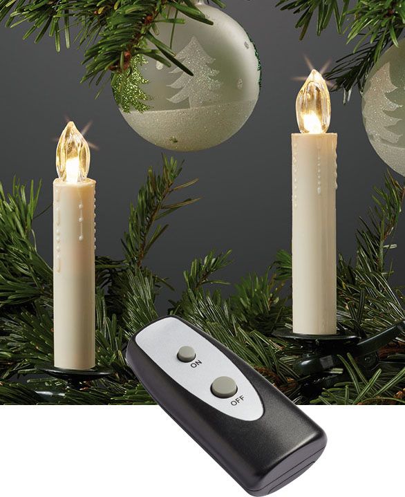 LED-Christbaumkerze ws 10LP IP20 Batt m.LM