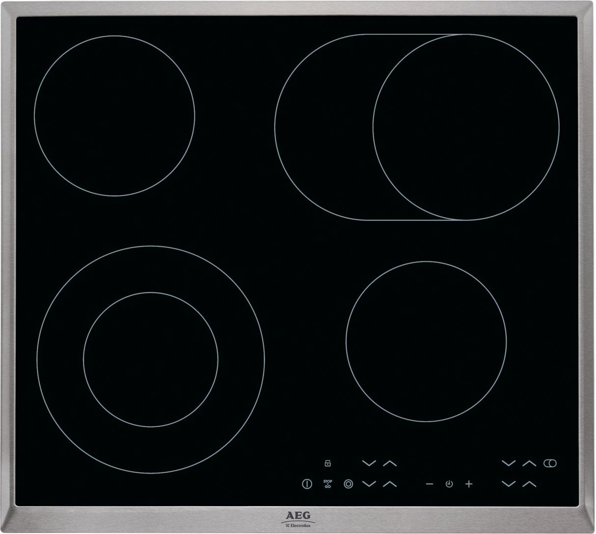 Glaskeramikfeld autark Zweikreisz Bräterz 576x516mm
