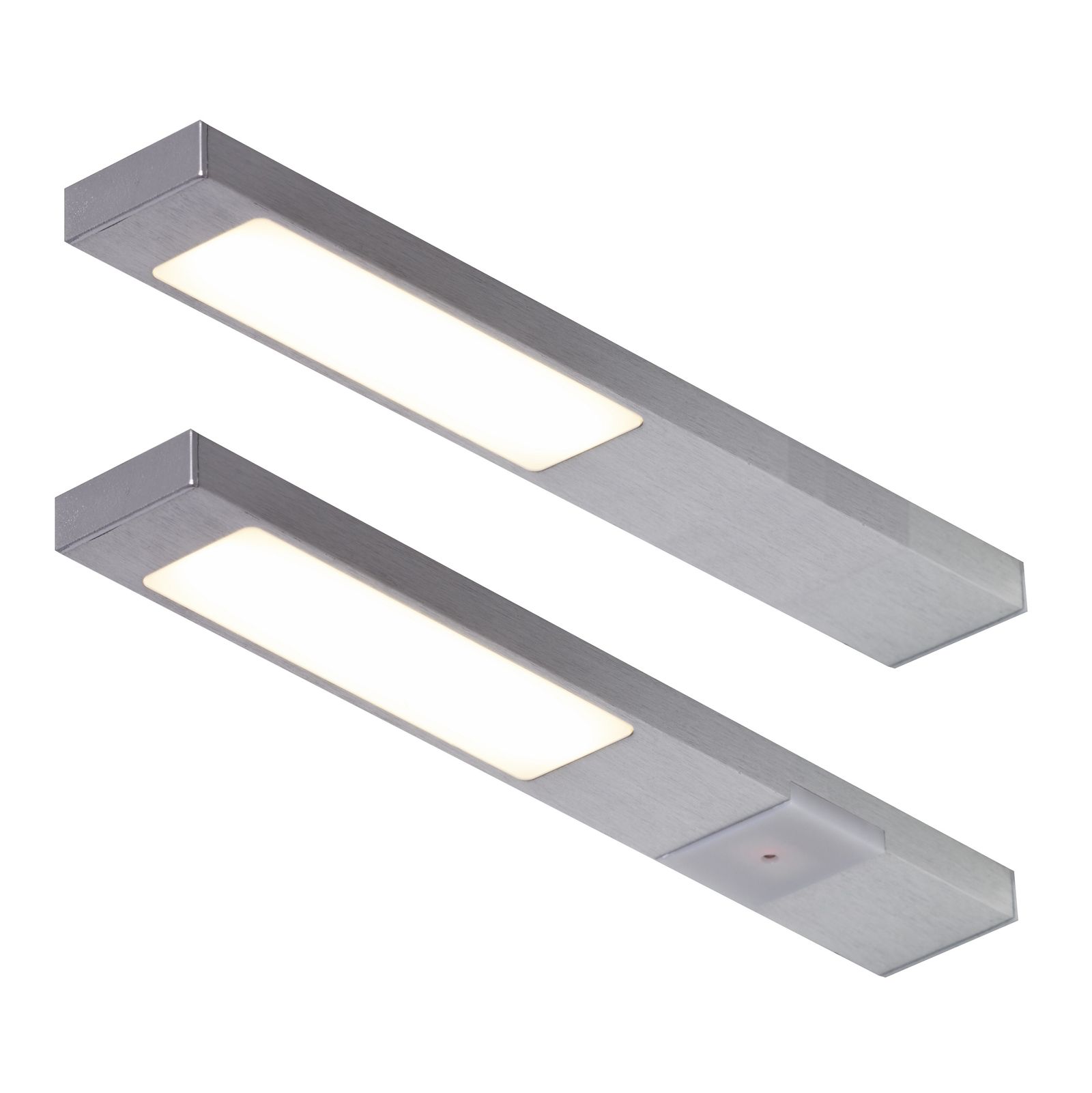 2er-Set LED Leuchte NEOPLAN Change 2x2,2W, Edelstahl-Optik, 2700-6000K
