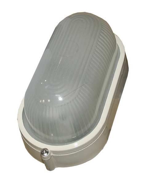 Glasleuchte 60W HV gr IP54 E27