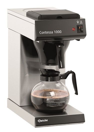 Kaffeemaschine Contessa 1000 schwarz/silber, Glaskanne 1,8L