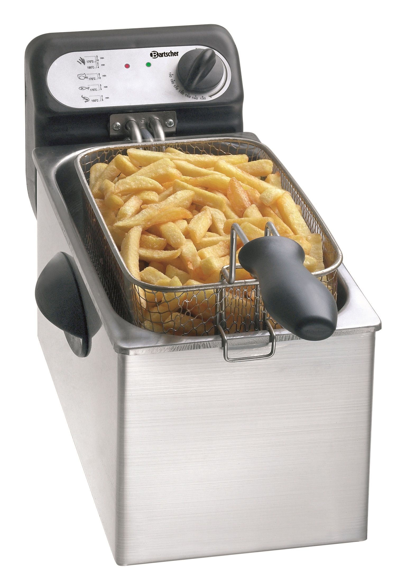 Fritteuse PETIT Edelstahl/schwarz B210xT530xH240mm, 3 Liter, 2kW