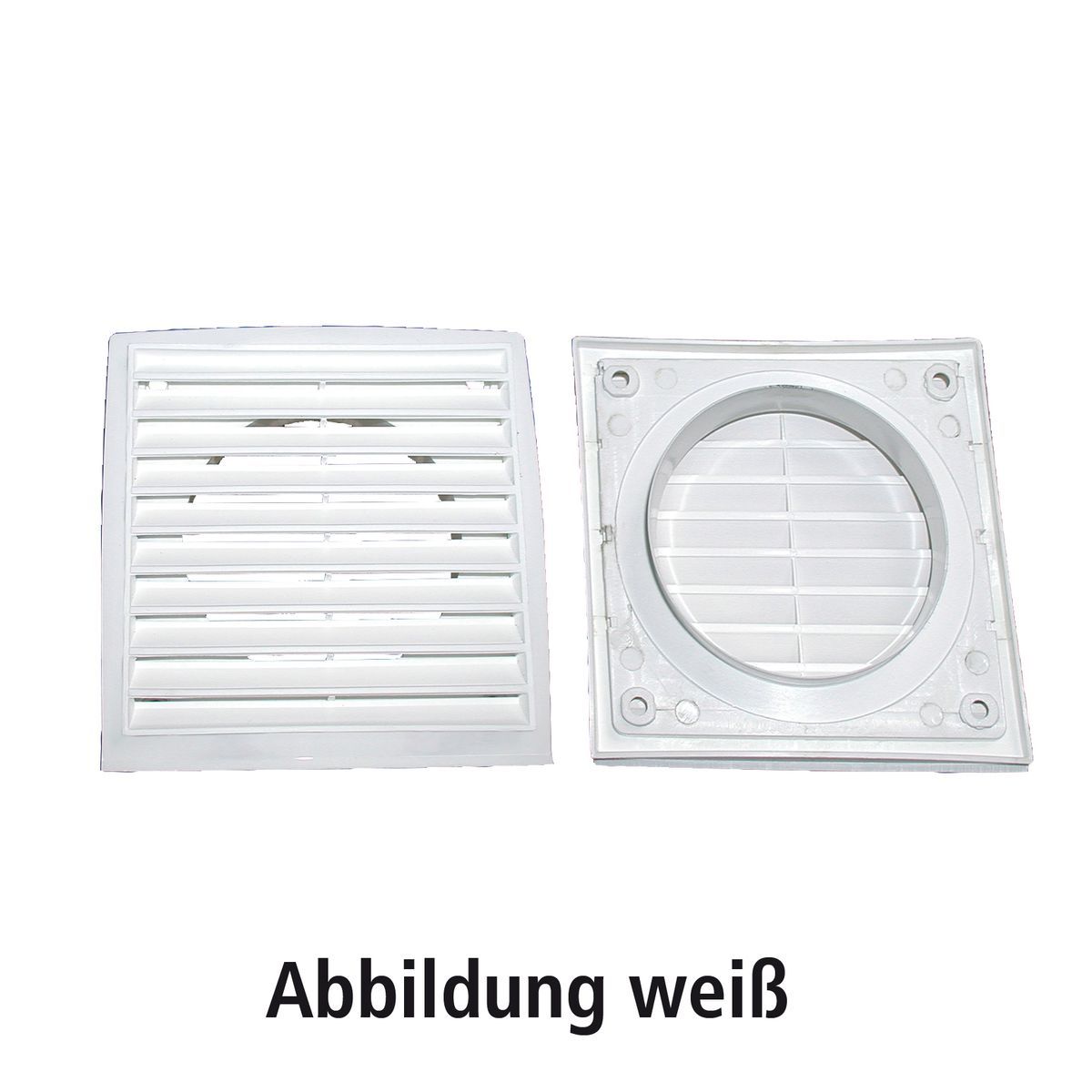 Aussengitter mit Rundanschluss 100mm, braun