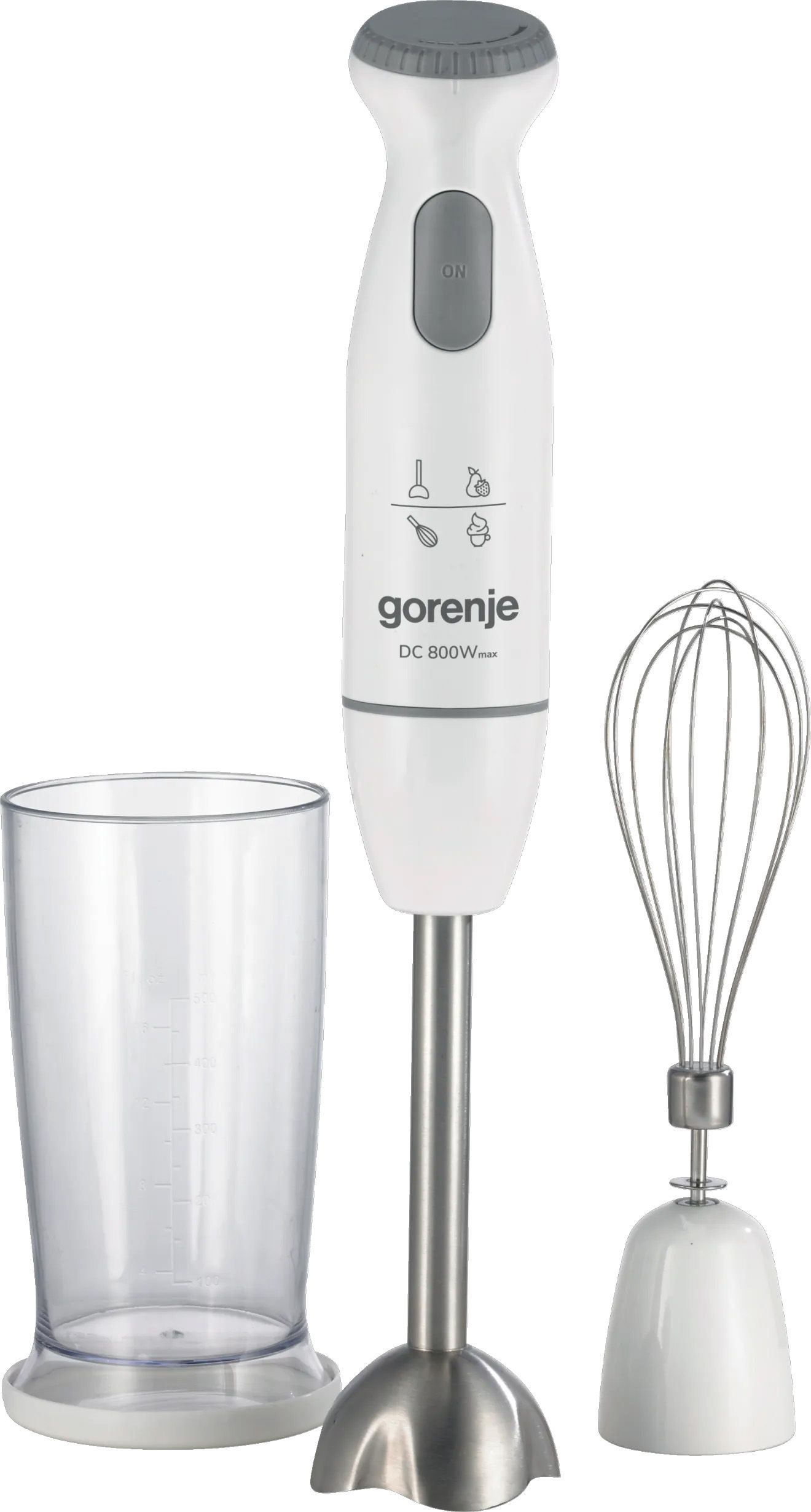 Stabmixer 800W ws/gr Edst 0,6l Kst weiß/grau