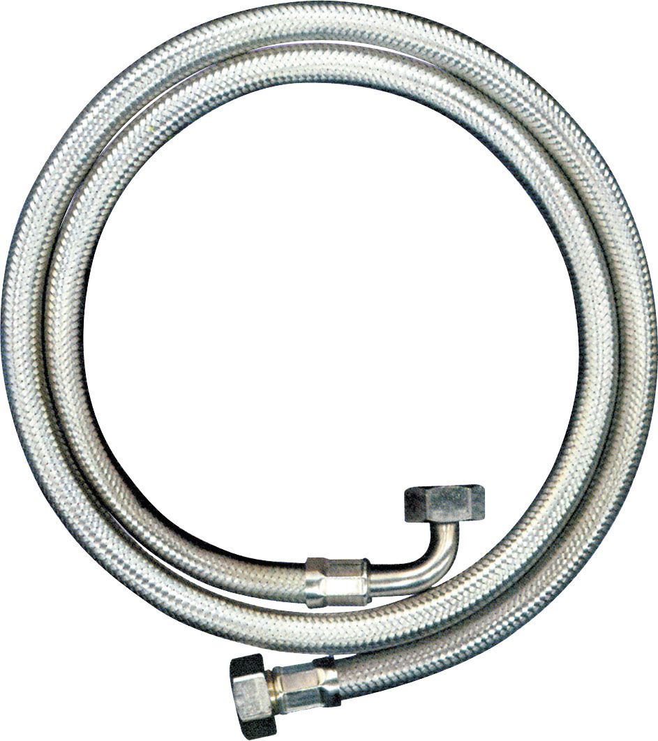 Panzerschlauch-Zulauf Edst. 250cm ÜM 3/4" x Winkelverschraubung 3/4"