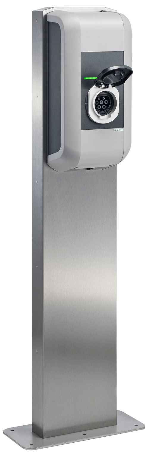 P30 Stele Standsäule single f.1xLadestation, Edst geschliffen