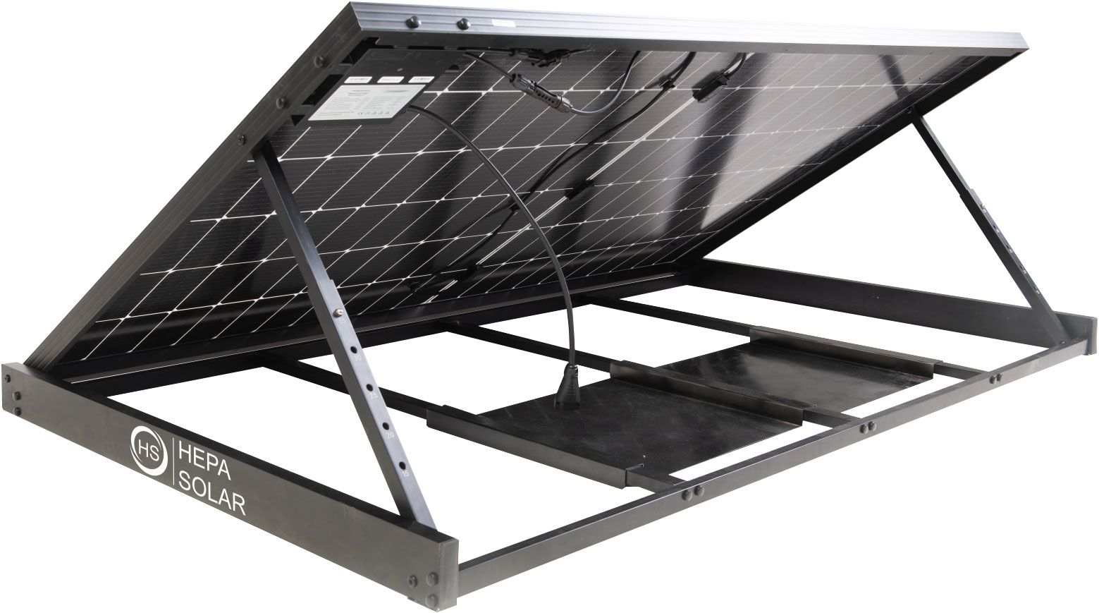 Balkon PV-Anlage Full Black Glas-Folie 300W Panel +Microwechselrichter +Rahmen