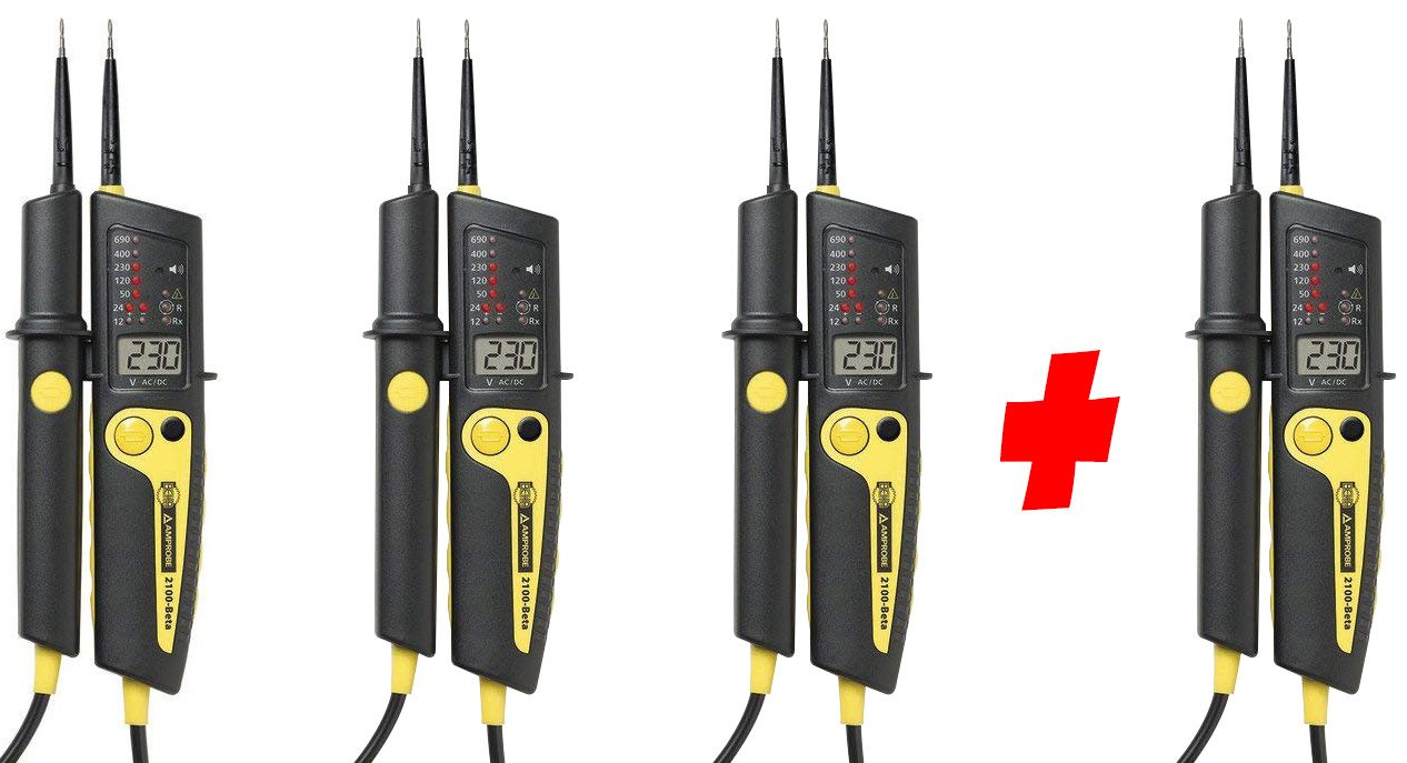 Spannungsprüfer 2p CAT.IV 12-690V Batt LED/LCD Drehfeldrichtungsanzeige