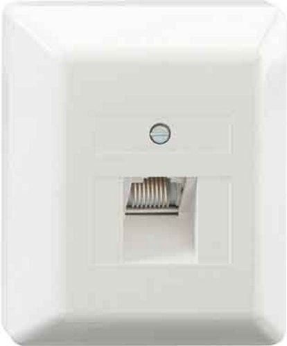 Anschlussdose Cat3 AP 1xRJ45 Schraube schräg AP-Mont rws
