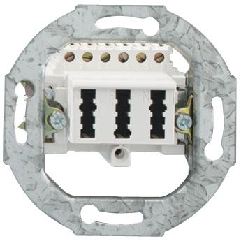 Anschlussdose TAE_3x6NFN UP rws RAL9010 Schraube Unterputzmontage Kanaleinb