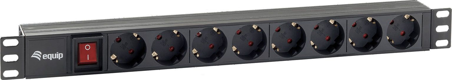 Steckdosenleiste 19 1HE 8Steckd 250V Rack-Stromverteilung