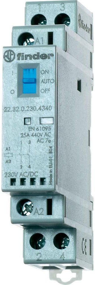 Installationsschütz 25A 230V/UC 800VA/LL 250-440V/AC 2S 2000W/AGL 1TE