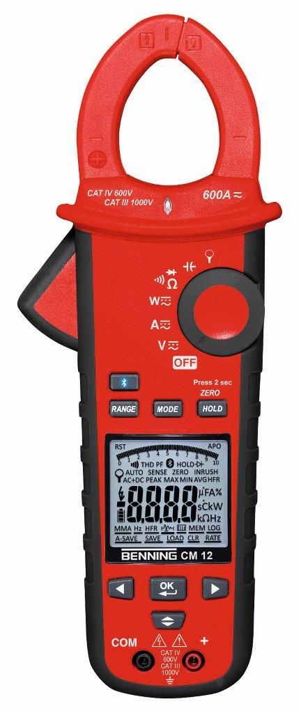 Zangenmessgerät digi auto UC V/AC V/DC Echteffektivwertmessung (TRMS) 33mm