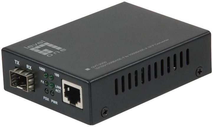 Media Konverter Einzelgerät 1x1Gbit/RJ45 Eth Fast Ethernet Gig Managed