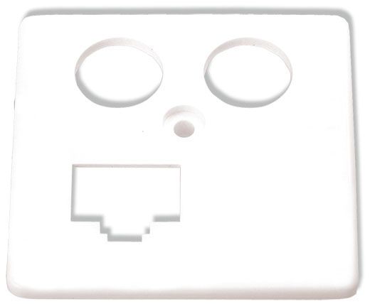 Zentralplatte Mod-Jack 4f ws Schraubbef ohne
