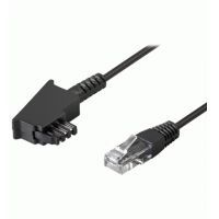 Telefonkabel 3m TAE-F RJ45 Stecker sw 2p