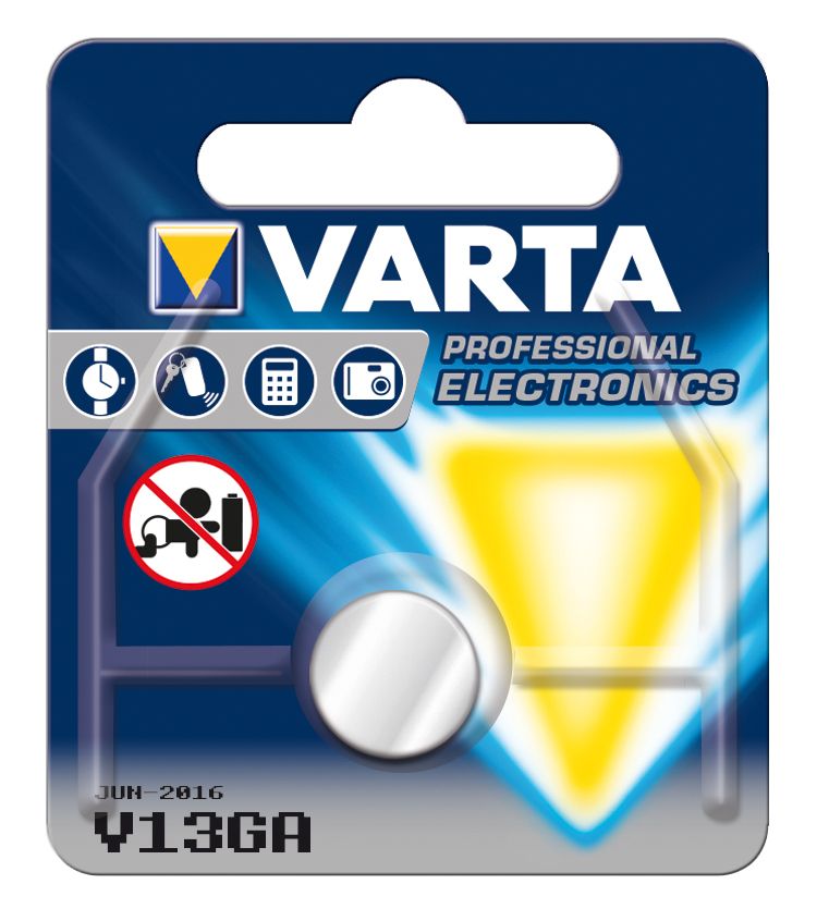 Batterie Knopfzelle 1,5V G13 LR44 AL-MN 1,5V 130mAh Ø11,6x5,4mm