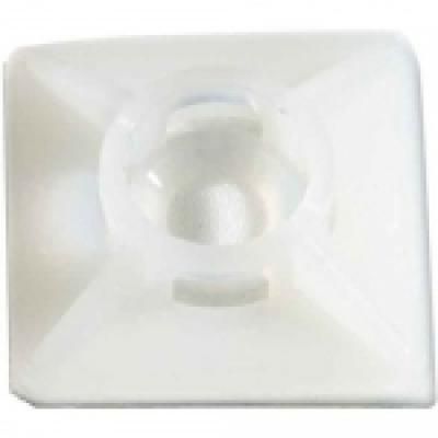 Befestigungssockel Kst natur 5,5mm 27x27mm Ø4mm kleben/schrauben -40-105°C