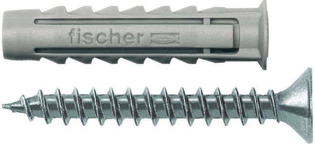 Universaldübel Ø6x30mm Kst m.Schraube Nylon Mit Schraube 40mm f.Gasbeton