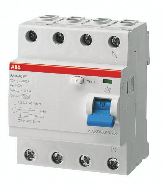 FI-Schutzschalter A 4p 400V 40A 0,03A 4TE REG 10kA 0,25kA/stoß