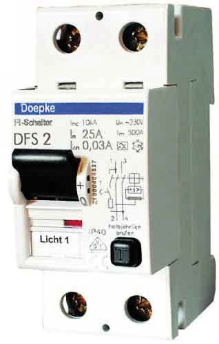 FI-Schutzschalter A 2p 253V 25A 0,03A 2TE REG 10kA 0,25kA/stoß