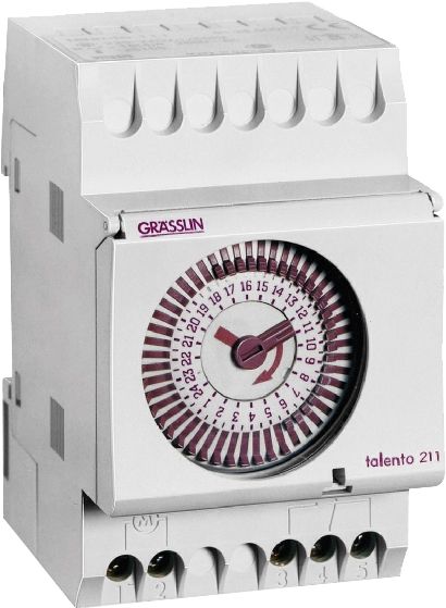 Schaltuhr mech 130-230VUC REG 1kan Wechs 150h 24h 24 h Programm 3TE
